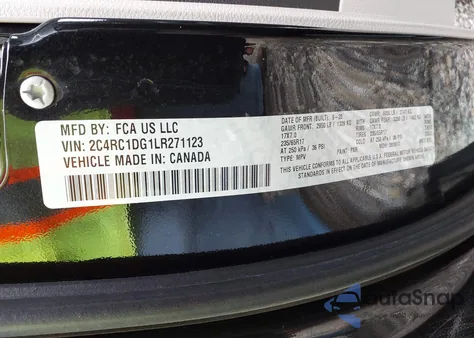 2020 Chrysler Voyager Lxi from USA, damaged, VIN 2C4RC1DG1LR271123